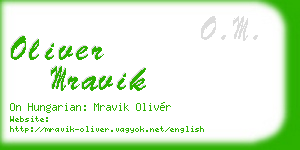 oliver mravik business card